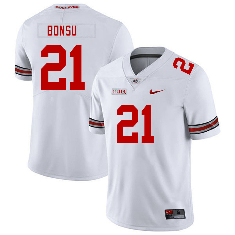 Men #21 Jayden Bonsu Ohio State Buckeyes College Football Jerseys Stitched Sale-White
